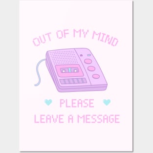 Out Of My Mind / Please Leave a Message Posters and Art